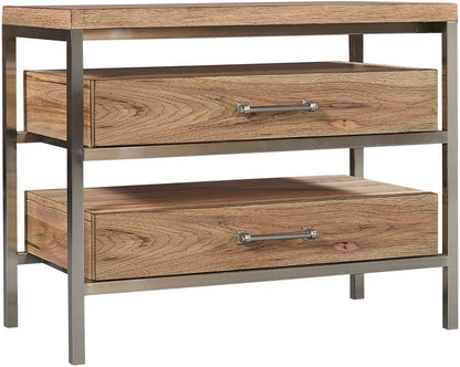 Emery Park - Paxton 2Drawer Metal Nightstand in Fawn Finish - I262-451