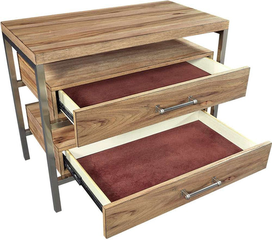 Emery Park - Paxton 2Drawer Metal Nightstand in Fawn Finish - I262-451 veiw 1