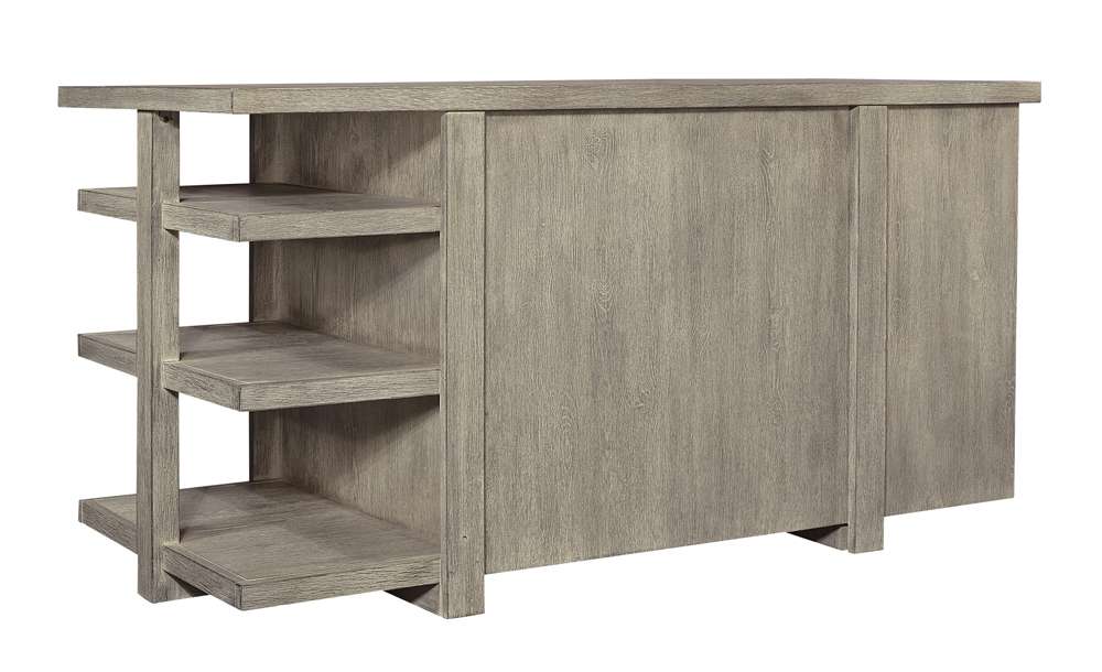 Emery Park - Platinum 60in Desk w/ Open Shelves in Gray Linen Finish - I251-309-2 veiw 1
