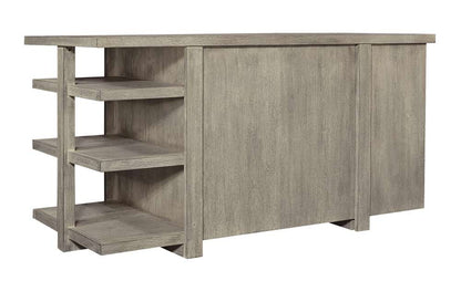 Emery Park - Platinum 60in Desk w/ Open Shelves in Gray Linen Finish - I251-309-2 veiw 1