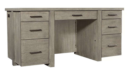 Emery Park - Platinum 66in Executive Desk in Gray Linen Finish - I251-303-2