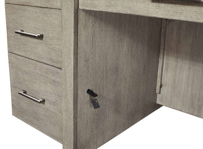 Emery Park - Platinum 66in Executive Desk in Gray Linen Finish - I251-303-2 veiw 3