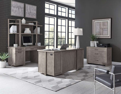Emery Park - Platinum 66in Executive Desk in Gray Linen Finish - I251-303-2 veiw 8