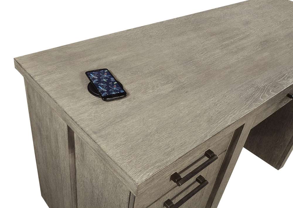 Emery Park - Platinum Credenza in Gray Linen Finish - I251-316-2 veiw 4