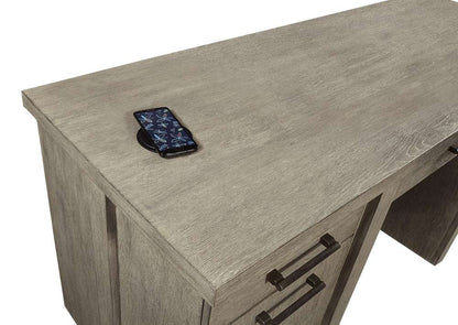Emery Park - Platinum Credenza in Gray Linen Finish - I251-316-2 veiw 4