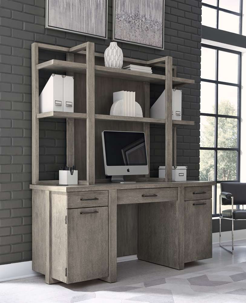 Emery Park - Platinum Credenza in Gray Linen Finish - I251-316-2 veiw 9