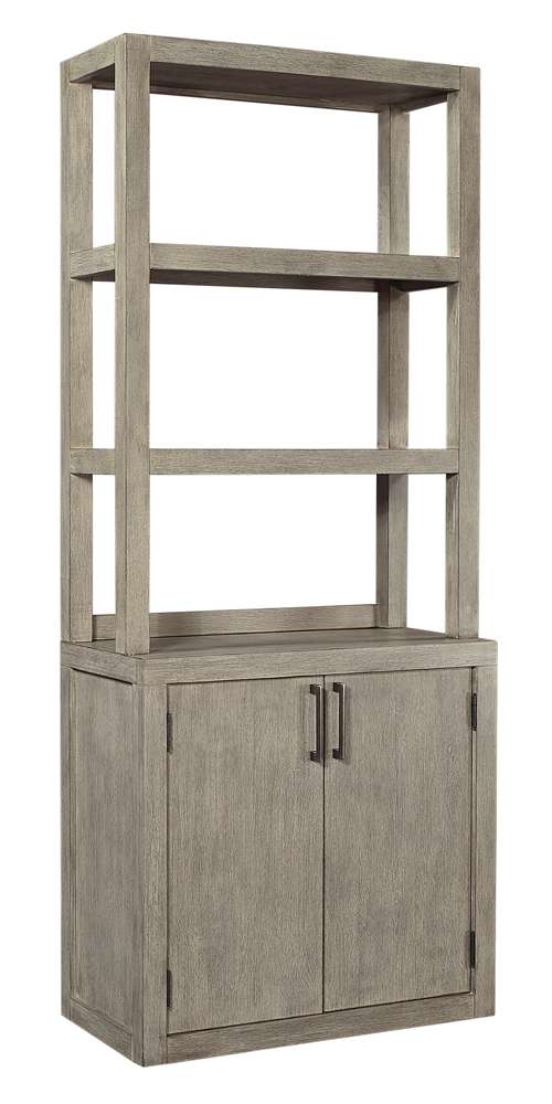 Emery Park - Platinum Door Bookcase in Gray Linen Finish - I251-332-2