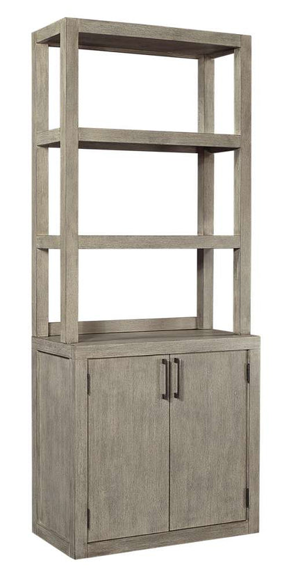 Emery Park - Platinum Door Bookcase in Gray Linen Finish - I251-332-2
