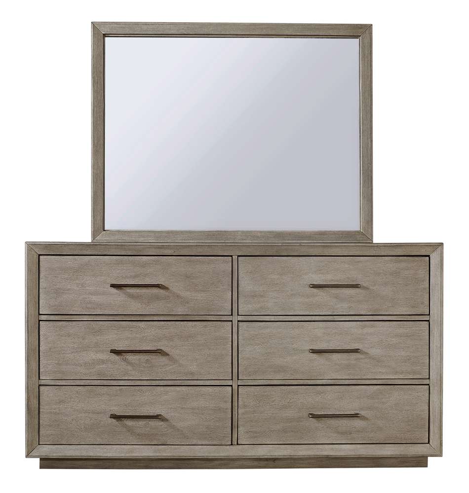 Emery Park - Platinum Landscape Mirror in Gray Linen Finish - I251-462-2 view 1
