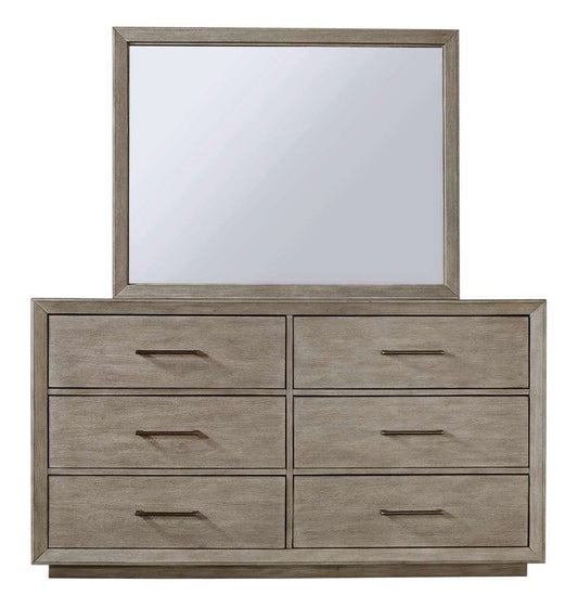 Emery Park - Platinum Landscape Mirror in Gray Linen Finish - I251-462-2 view 1