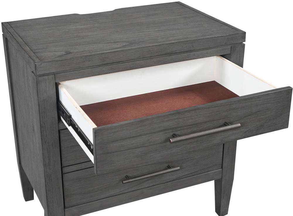 Emery Park - Preston 2 Drawer Nightstand in Urbane Grey Finish - I597-450-1 veiw 2