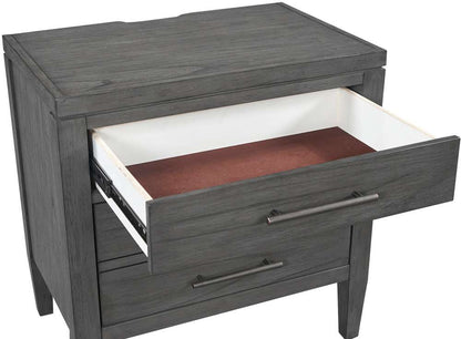 Emery Park - Preston 2 Drawer Nightstand in Urbane Grey Finish - I597-450-1 veiw 2