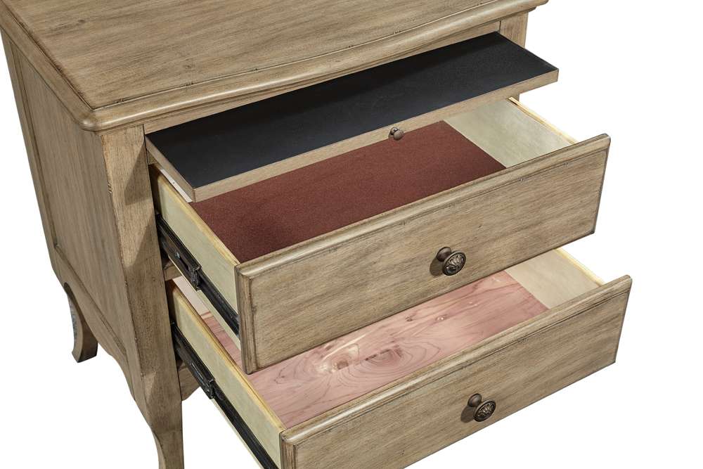 Emery Park  -  Provence 2 Drawer NS in Patine Finish  - I222-450-1 veiw 1