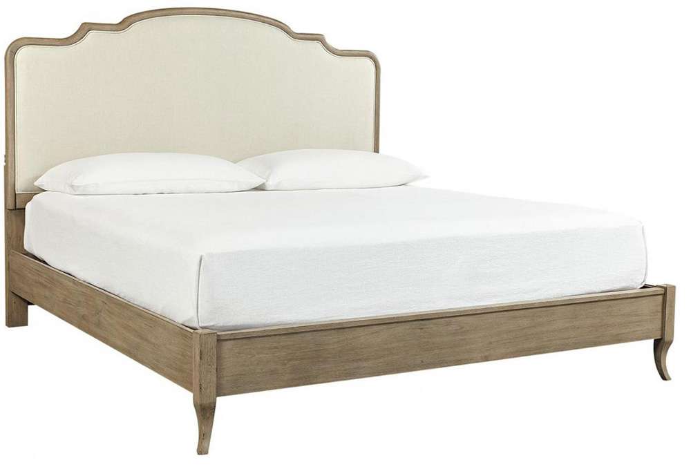 Emery Park - Provence Cal King Non Storage Upholstered Bed in Patine Finish