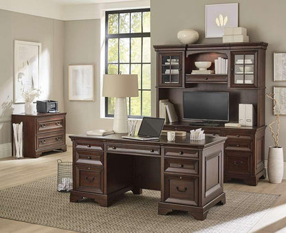 Emery Park - Richmond 66in Executive Desk in Brown Burgundy Finish - I40-303 veiw 4