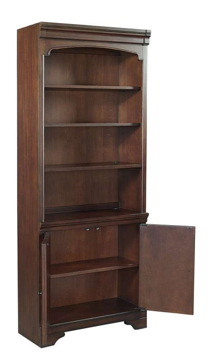 Emery Park - Richmond Door Bookcase in Brown Burgundy Finish - I40-332 veiw 2