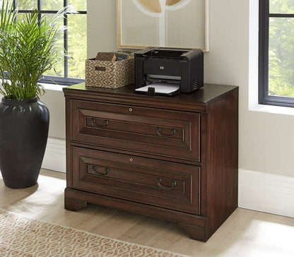 Emery Park - Richmond Lateral File Cabinet in Brown Burgundy Finish - I40-331 veiw 3