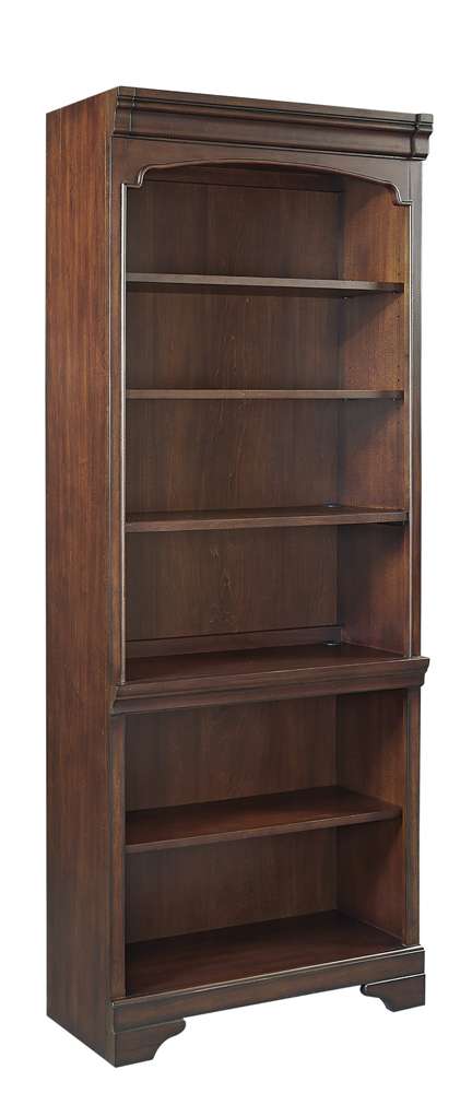 Emery Park - Richmond Open Bookcase in Brown Burgundy Finish - I40-333