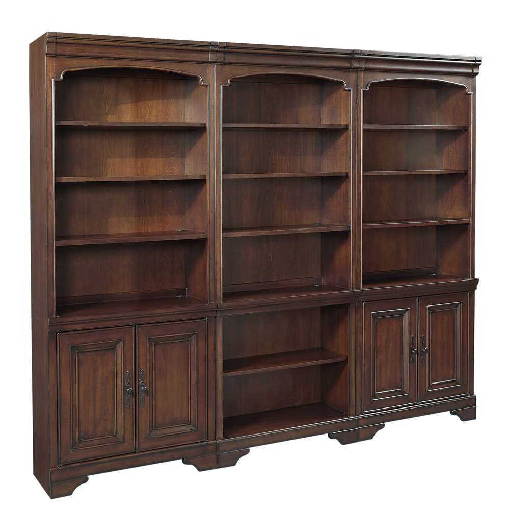 Emery Park - Richmond Open Bookcase in Brown Burgundy Finish - I40-333 veiw 1