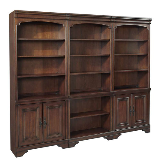 Emery Park - Richmond Open Bookcase in Brown Burgundy Finish - I40-333 veiw 1