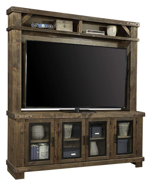 Emery Park - Sawyer 78in Console and Hutch in Brindle Finish
