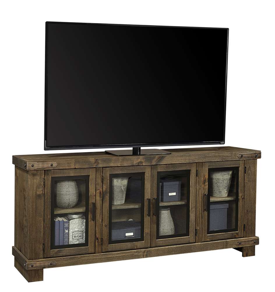 Emery Park - Sawyer 79in Console w/ 4 Doors in Brindle Finish - WDO1250-BDL