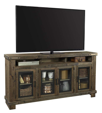 Emery Park - Sawyer 79in Highboy Console w/ 4 Doors in Brindle Finish - WDO1252-BDL