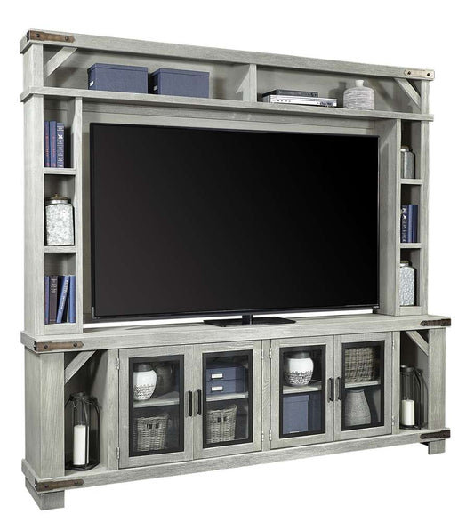 Emery Park - Sawyer 98in Console and Hutch in Lighthouse Grey Finish