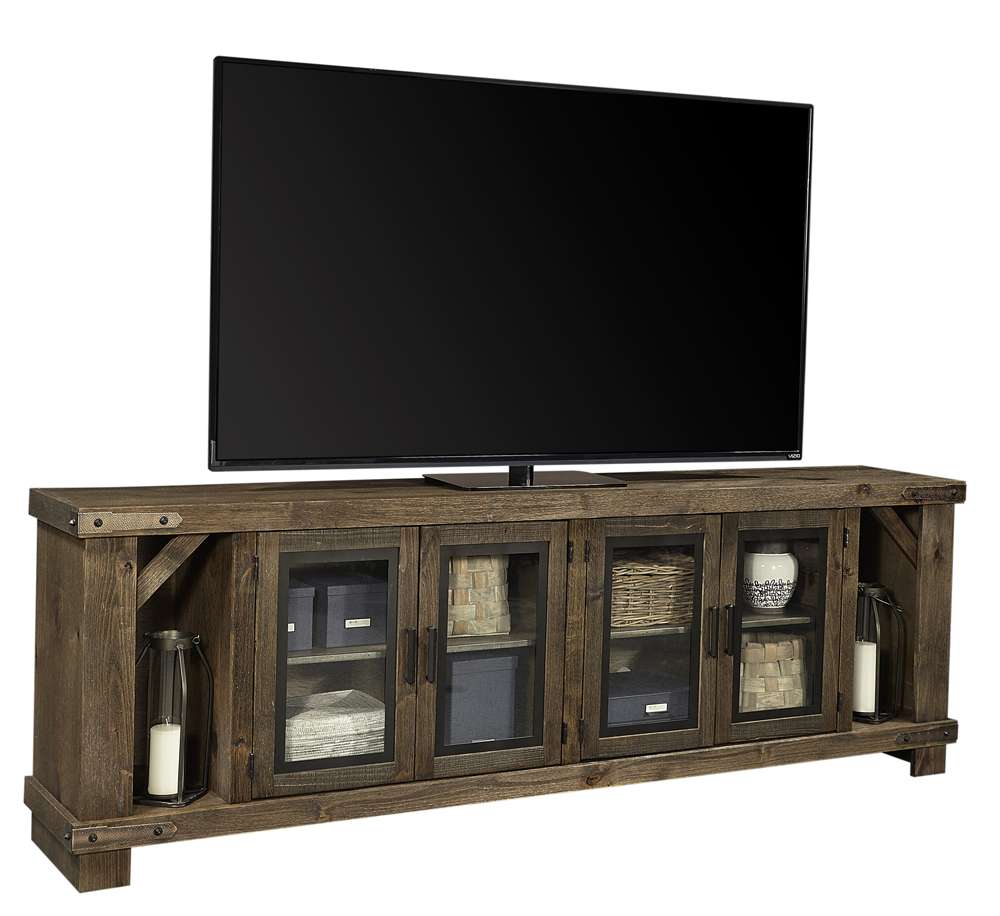 Emery Park - Sawyer 98in Console w/ 4 Doors in Brindle Finish - WDO1270-BDL