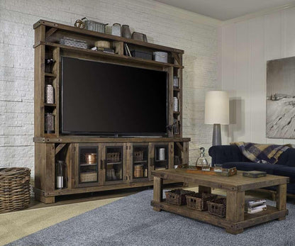 Emery Park - Sawyer 98in Console w/ 4 Doors in Brindle Finish - WDO1270-BDL veiw 2