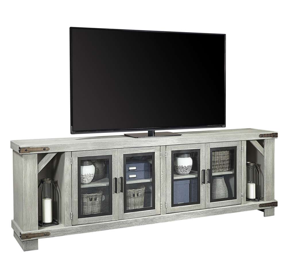 Emery Park - Sawyer 98in Console w/ 4 Doors in Lighthouse Grey Finish - WMO1270-LGH
