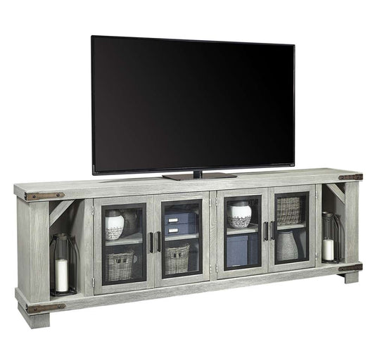 Emery Park - Sawyer 98in Console w/ 4 Doors in Lighthouse Grey Finish - WMO1270-LGH