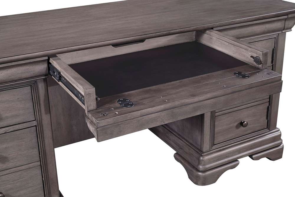 Emery Park - Sinclair 68in Credenza Desk in Ash Grey Finish - I224-316 view 1