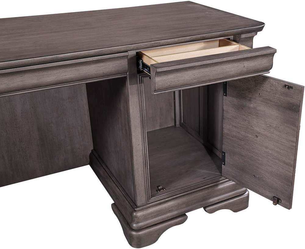 Emery Park - Sinclair 68in Credenza Desk in Ash Grey Finish - I224-316 view 2