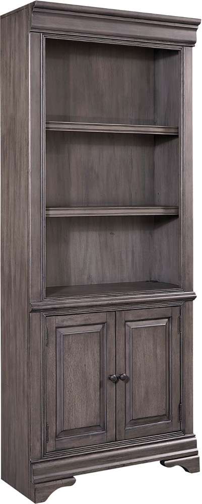 Emery Park - Sinclair Door Bookcase in Ash Grey Finish - I224-332 veiw 1