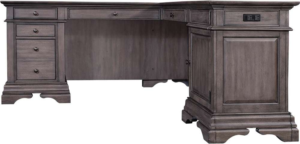 Emery Park - Sinclair L-Shaped Desk in Ash Grey Finish veiw 1