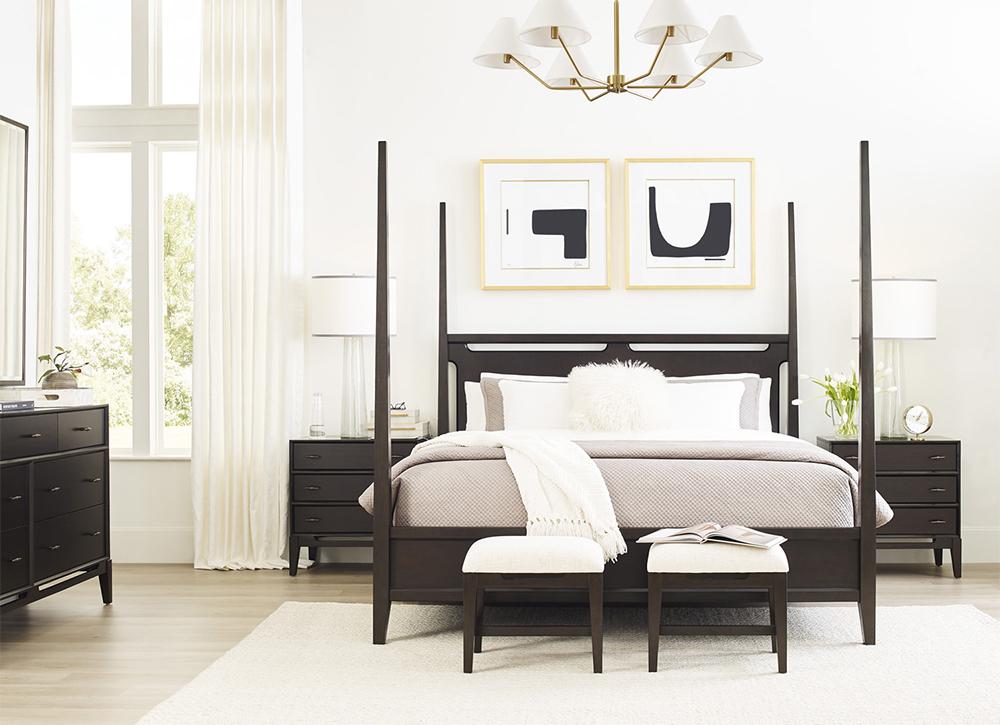 Emery Park - Sutton California King Non Storage Poster Bed in French Roast Finish veiw 2