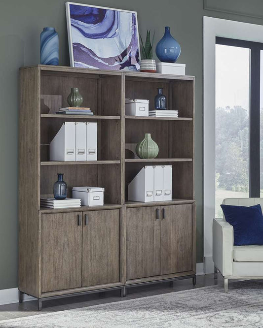 Emery Park - Trellis Door Bookcase in Desert Brown Finish - I287-332 veiw 2