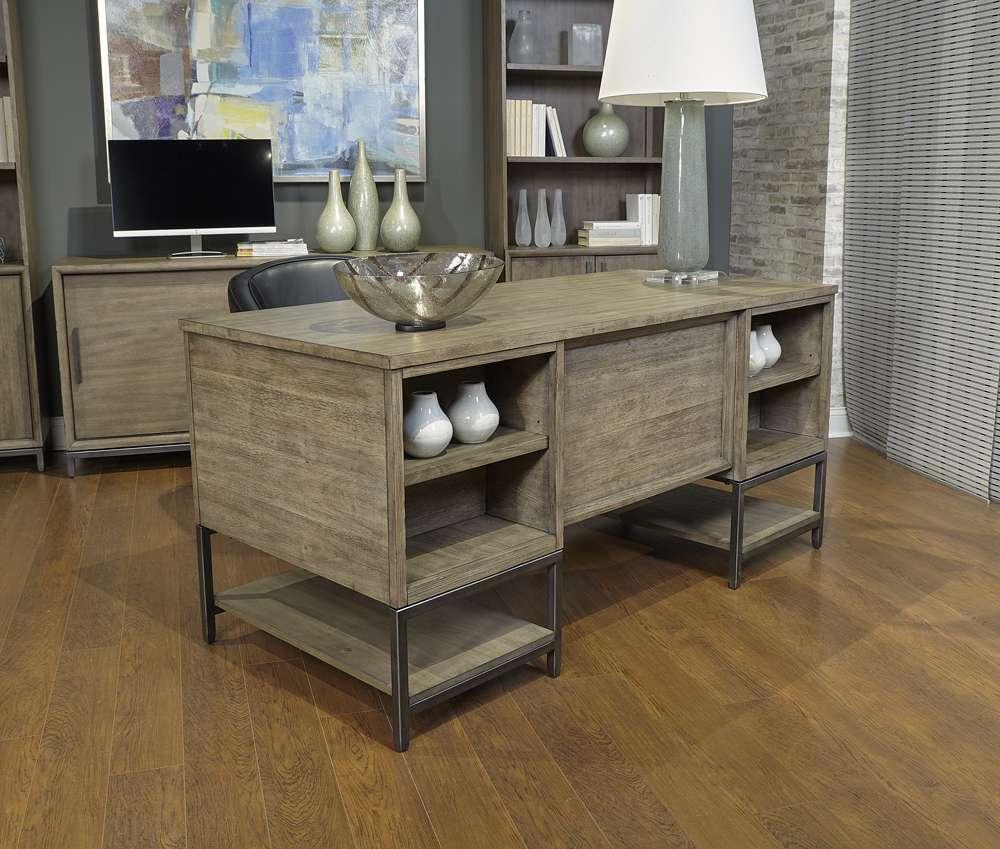 Emery Park - Trellis Open Ped Desk in Desert Brown Finish - I287-371 veiw 1