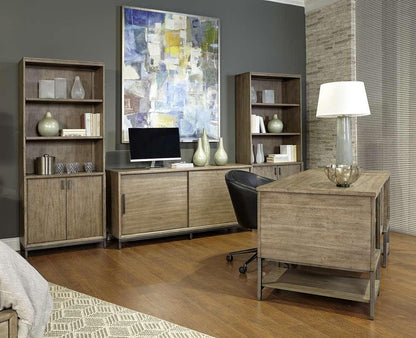 Emery Park - Trellis Open Ped Desk in Desert Brown Finish - I287-371 veiw 3