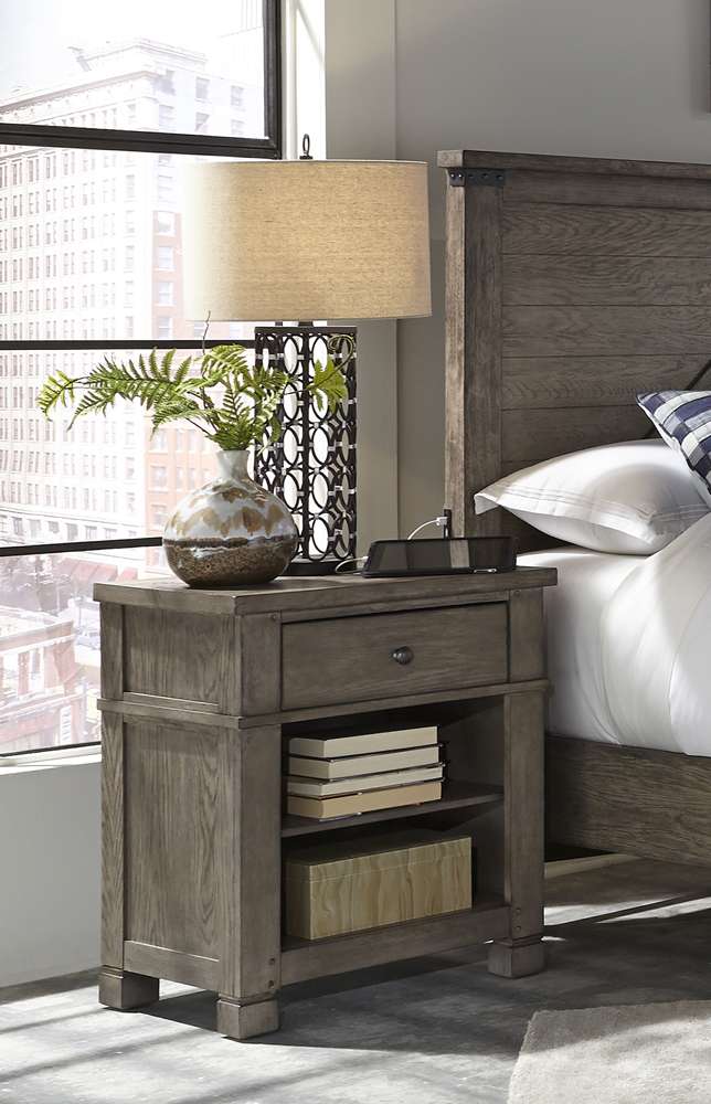 Emery Park - Tucker 1 Drawer NS in Stone Finish - I45-451N veiw 3
