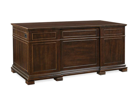Emery Park - Weston 66in Executive Desk w/Power in Brown Ale Finish - I35-303 veiw 2