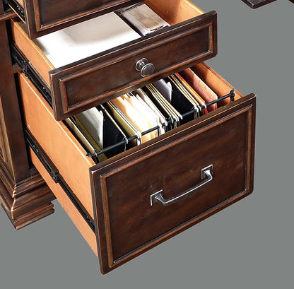 Emery Park - Weston 66in Executive Desk w/Power in Brown Ale Finish - I35-303 veiw 4