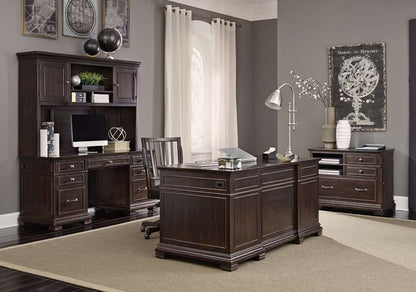 Emery Park - Weston 66in Executive Desk w/Power in Brown Ale Finish - I35-303 veiw 5