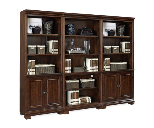 Emery Park - Weston Bookcase Wall in Brown Ale Finish veiw 1