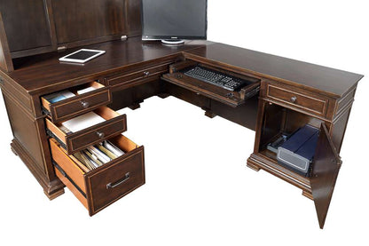 Emery Park - Weston L-Shaped Desk in Brown Ale Finish veiw 3