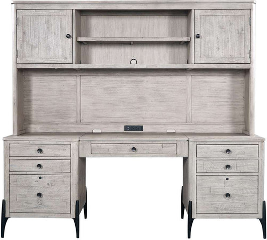 Emery Park - Zane Credenza & Hutch in Parchment Finish veiw 1