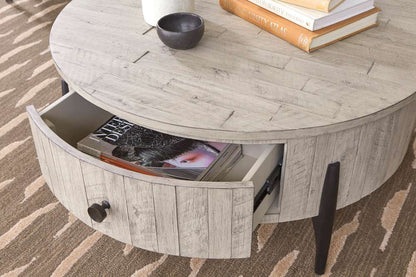 Emery Park - Zane Round Cocktail Table in Parchment Finish - I256-9101 veiw 2