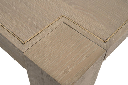 Essentials For Living - Bella Antique Canal Extension Dining Table - 8039.SGRY-OAK/BGLD view 9