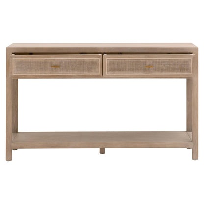 Essentials For Living - Bella Antique Cane 2-Drawer Entry Console - 8088.SGRY-OAK/CN view 2